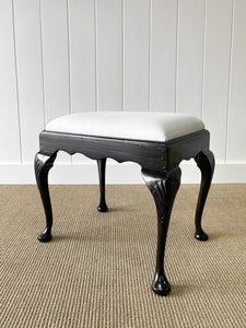 A Graceful 18th Century English Cabriole Leg Dressing Stool