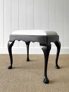 A Graceful 18th Century English Cabriole Leg Dressing Stool