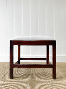 An English Georgian Mahogany Straight Leg Foot Stool