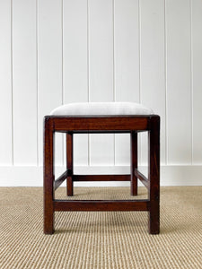 An English Georgian Mahogany Straight Leg Foot Stool