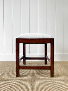 An English Georgian Mahogany Straight Leg Foot Stool