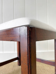 An English Georgian Mahogany Straight Leg Foot Stool