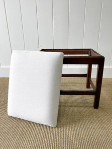 An English Georgian Mahogany Straight Leg Foot Stool