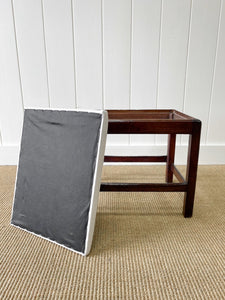 An English Georgian Mahogany Straight Leg Foot Stool