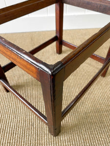 An English Georgian Mahogany Straight Leg Foot Stool