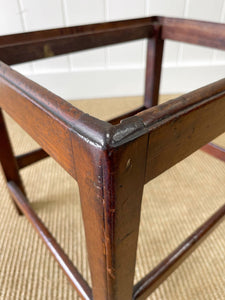 An English Georgian Mahogany Straight Leg Foot Stool