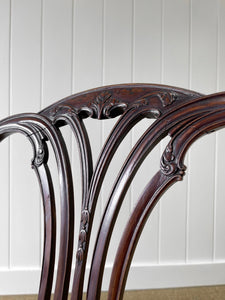 An 18th Century Mahogany Elbow Chair Newly Upholstered