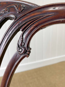 An 18th Century Mahogany Elbow Chair Newly Upholstered