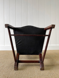 An 18th Century Mahogany Elbow Chair Newly Upholstered