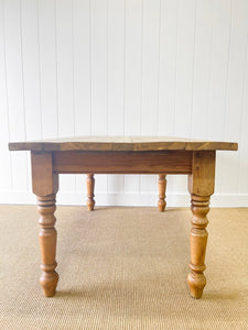 English Country Waxed Pine Nearly 6ft Dining Table