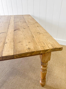 English Country Waxed Pine Nearly 6ft Dining Table