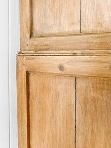 A Large 19th Century English Pine Linen Press Cupboard
