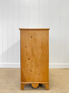A Large Pine Chest of Drawers Dresser on Bracket Feet c1890