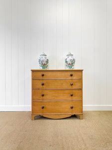 A Large Pine Chest of Drawers Dresser on Bracket Feet c1890