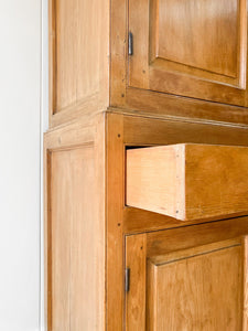 A Large 19th Century English Pine Linen Press Cupboard