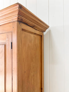 A Large 19th Century English Pine Linen Press Cupboard