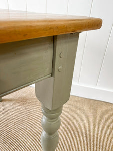 A Vintage English Country 6ft Dining Harvest Farmhouse Table