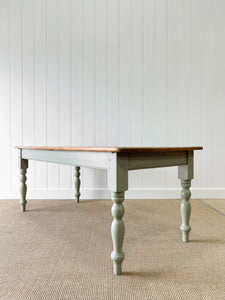 A Vintage English Country 6ft Dining Harvest Farmhouse Table