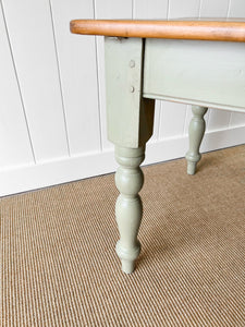 A Vintage English Country 6ft Dining Harvest Farmhouse Table