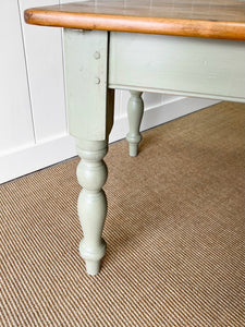 A Vintage English Country 6ft Dining Harvest Farmhouse Table