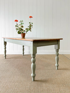 A Vintage English Country 6ft Dining Harvest Farmhouse Table