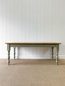 A Vintage English Country 6ft Dining Harvest Farmhouse Table
