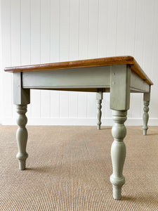 A Vintage English Country 6ft Dining Harvest Farmhouse Table