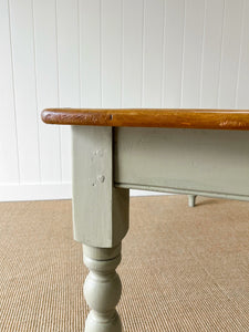 A Vintage English Country 6ft Dining Harvest Farmhouse Table