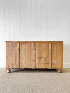 A Nice English Country 7 Drawer Pine Buffet or Sideboard c1860