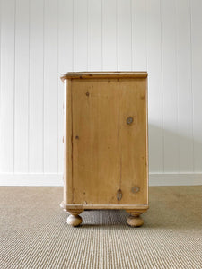 A Nice English Country 7 Drawer Pine Buffet or Sideboard c1860
