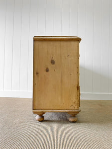 A Nice English Country 7 Drawer Pine Buffet or Sideboard c1860