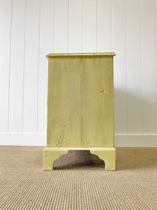 An Antique Painted Yellow English Pine Chest of Drawers/Dresser c1890