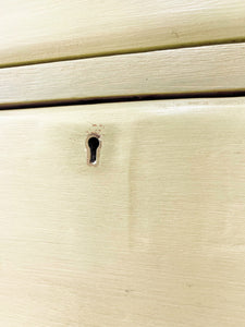 An Antique Painted Yellow English Pine Chest of Drawers/Dresser c1890