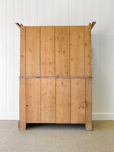A Large 19th Century English Pine Linen Press Cupboard