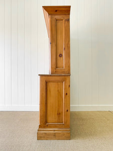 A Large 19th Century English Pine Linen Press Cupboard