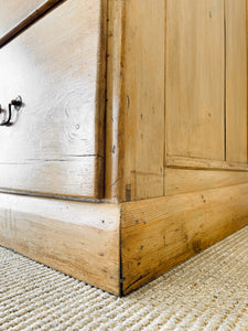 A Monumental 19th Century Pine Glazed Cupboard Cabinet