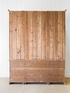 A Monumental 19th Century Pine Glazed Cupboard Cabinet