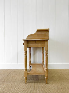 An English Country Pine Galleried Washstand or Console Table c1860