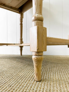 An English Country Pine Galleried Washstand or Console Table c1860