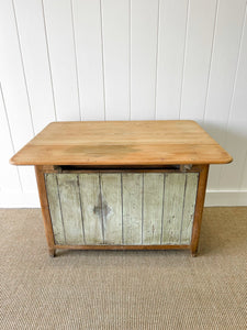 A Pleasant English Pine Cabinet or Sideboard with Drop Leaf