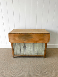 A Pleasant English Pine Cabinet or Sideboard with Drop Leaf