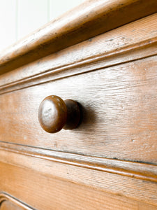 A Pleasant English Pine Cabinet or Sideboard with Drop Leaf