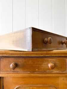 A Pleasant English Pine Cabinet or Sideboard with Drop Leaf