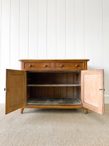 A Pleasant English Pine Cabinet or Sideboard with Drop Leaf
