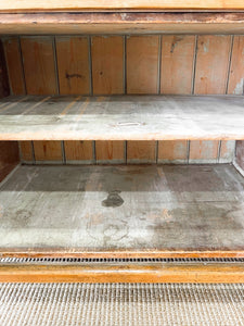 A Pleasant English Pine Cabinet or Sideboard with Drop Leaf