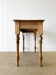 Antique English Country Pine Console Table or Desk c1890