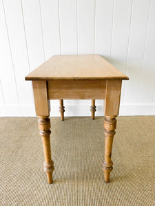Antique English Country Pine Console Table or Desk c1890