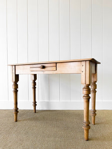 Antique English Country Pine Console Table or Desk c1890