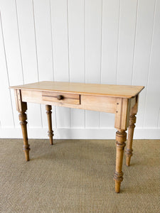 Antique English Country Pine Console Table or Desk c1890