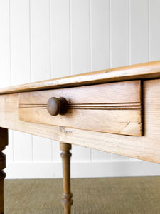 Antique English Country Pine Console Table or Desk c1890